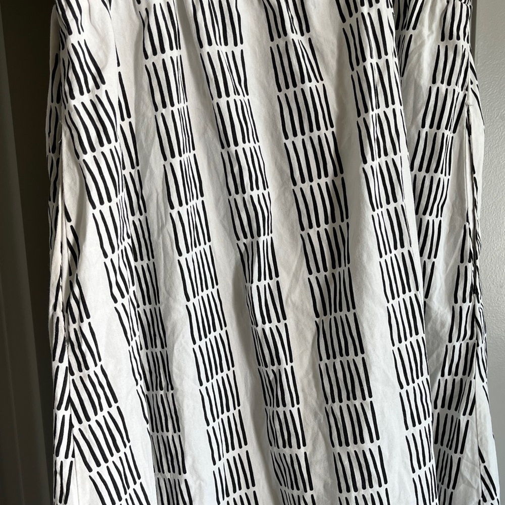 Maeve White & Black Cotton Dress - Size L - Picture 7 of 7